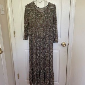 NWOT sheer mesh printed dress